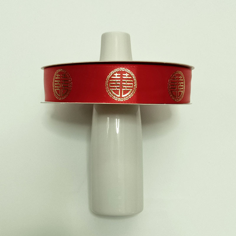 Suministros DE BODA Cinta de oro rojo Embalaje de regalo de mano Xi carácter cinta festiva Cinta Roja al por mayor cinta de encaje