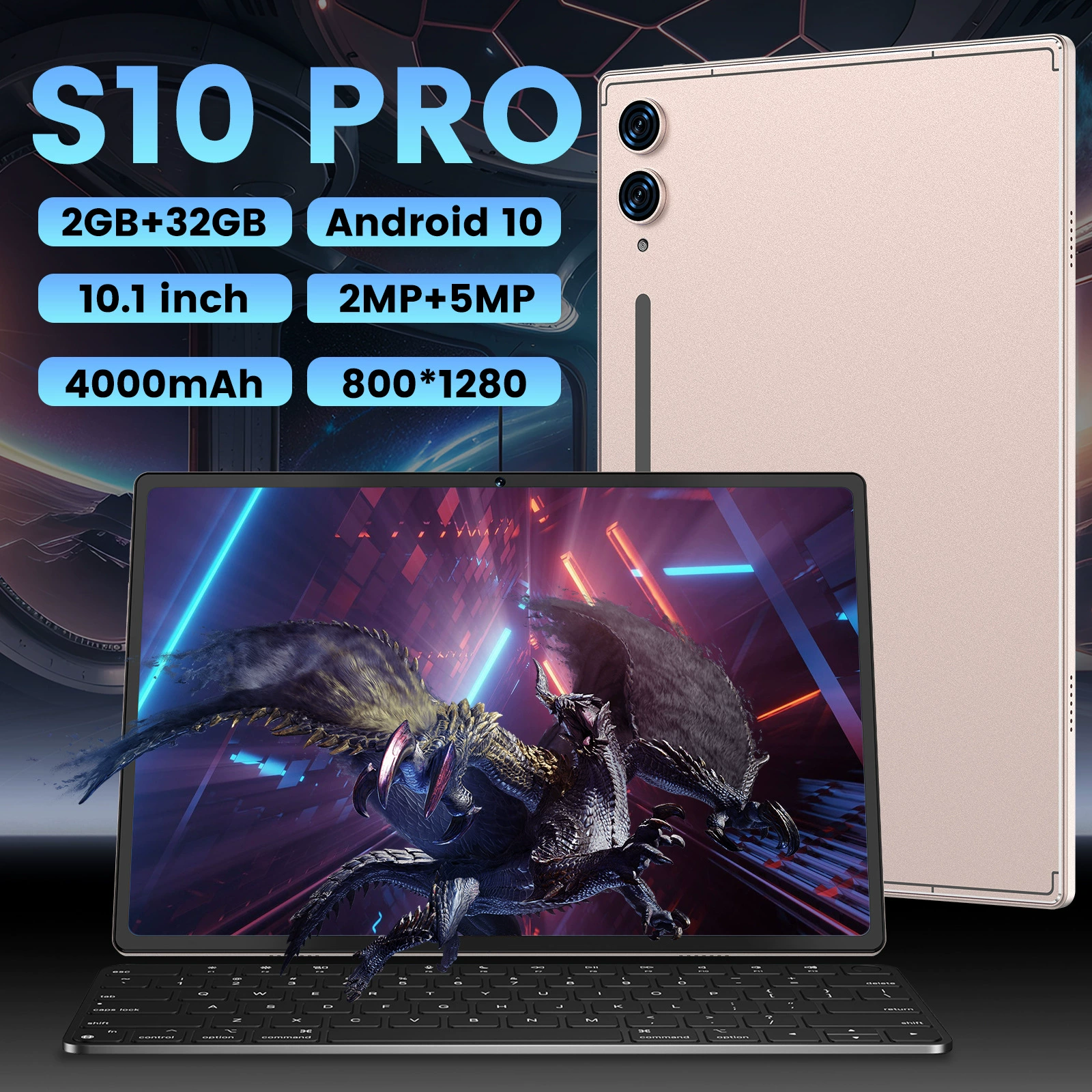 Tablet laptop pro, S10, 1inch, 32G, Android