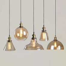 复古吊灯工业风loft吧台餐厅酒吧服装店创意个性玻璃灯具不带光源