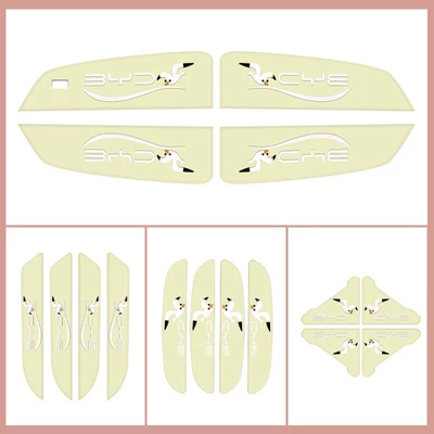 Door Handle Anti-Collision Sticker, Anti-Scratch: Qapı və bamper qoruyucu zolaqlar - cheese-yellow-door-bowl-handle-door-door-corner-16-piece-set