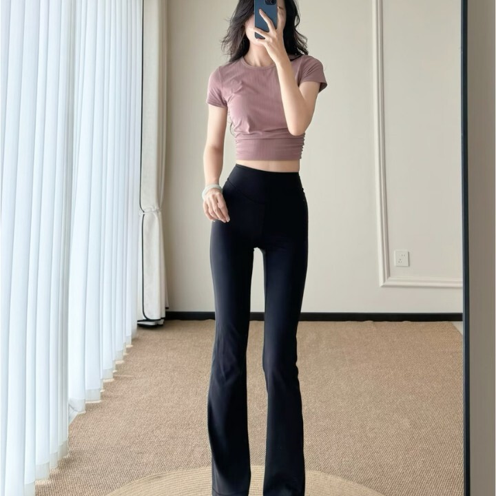 Lulu original style Groove micro-flare yoga pants, butt-lifting Pilates versatile slim-fit nude-feel bell-bottom pants Lulu original style Groove micro-flare yoga pants, butt-lifting Pilates versatile slim-fit nude-feel bell-bottom pants