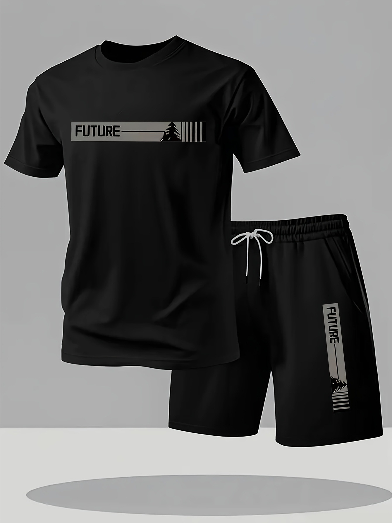 Men's Casual Sports T-Shirt Set Quick Drying Breathable Polyester Mesh Sweat Wicking Comfortable Soft Short Sleeve_viptrois.com
