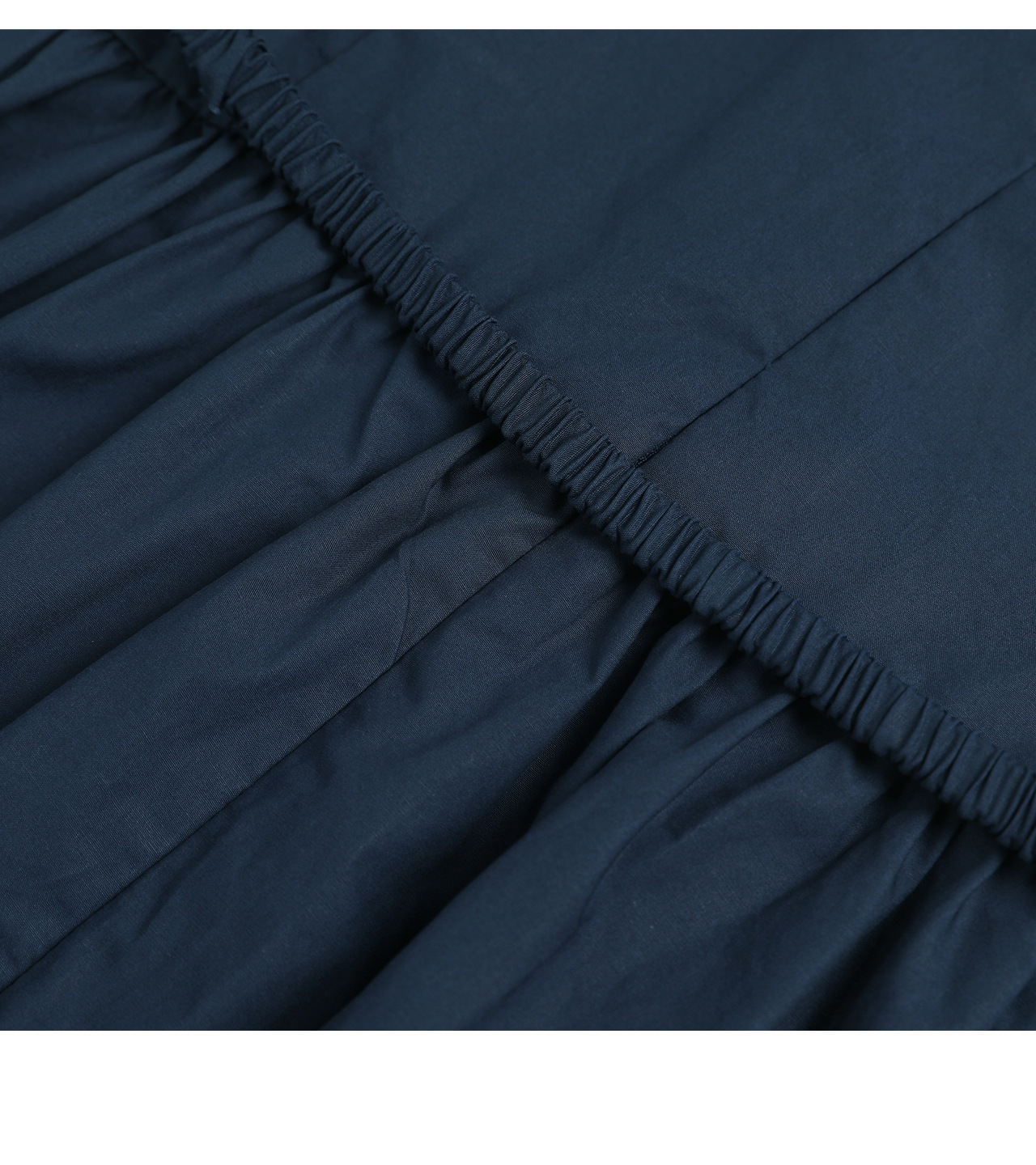 Đầm maxi nữ thắt eo không tay chất cotton phong cách Pháp cổ điển — xanh lam chi tiết 23