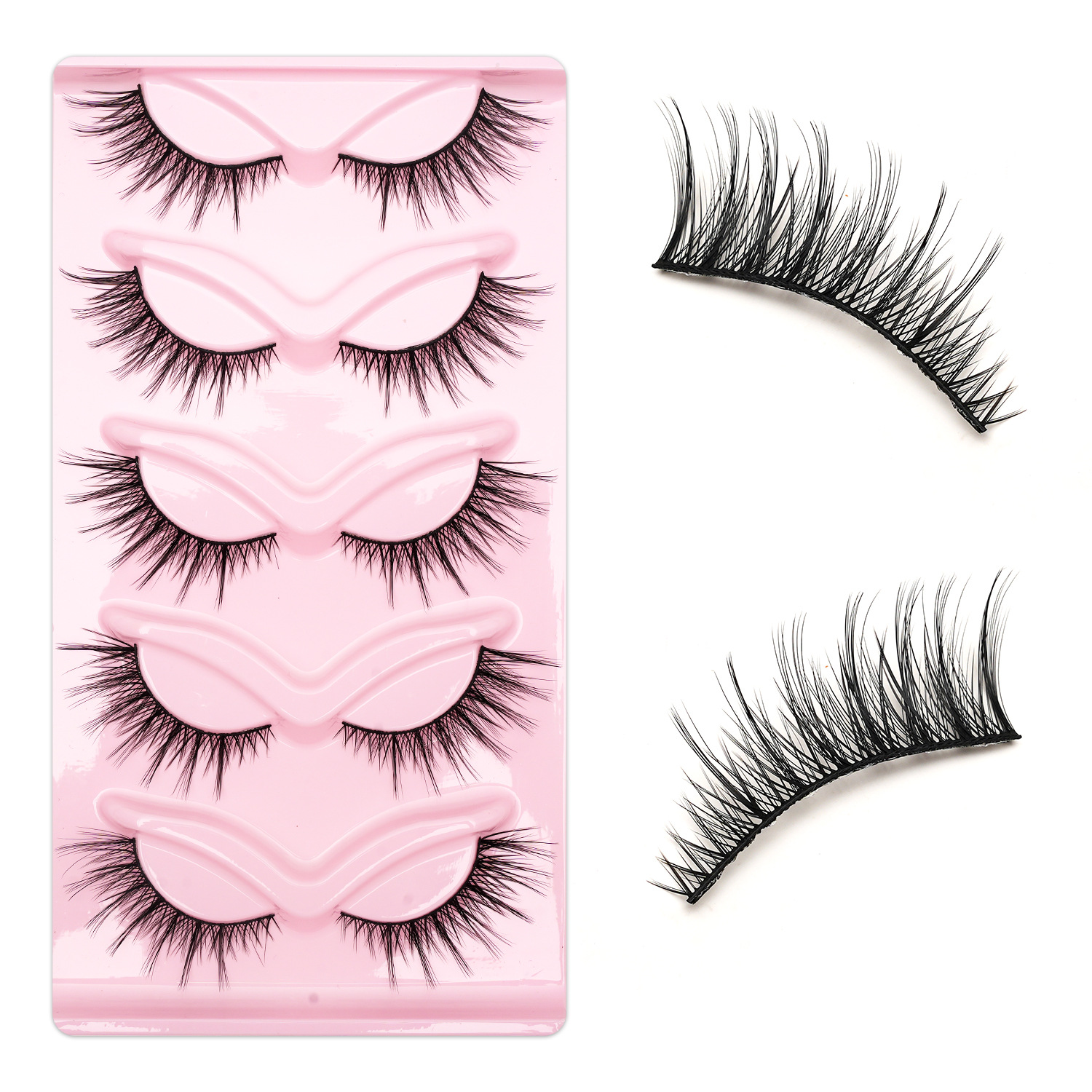 Europa y América ojo de gato zorro línea de ciegas falsas ciegas densas naturales una pieza de ojo negro ciegas al por mayor transfronterizas