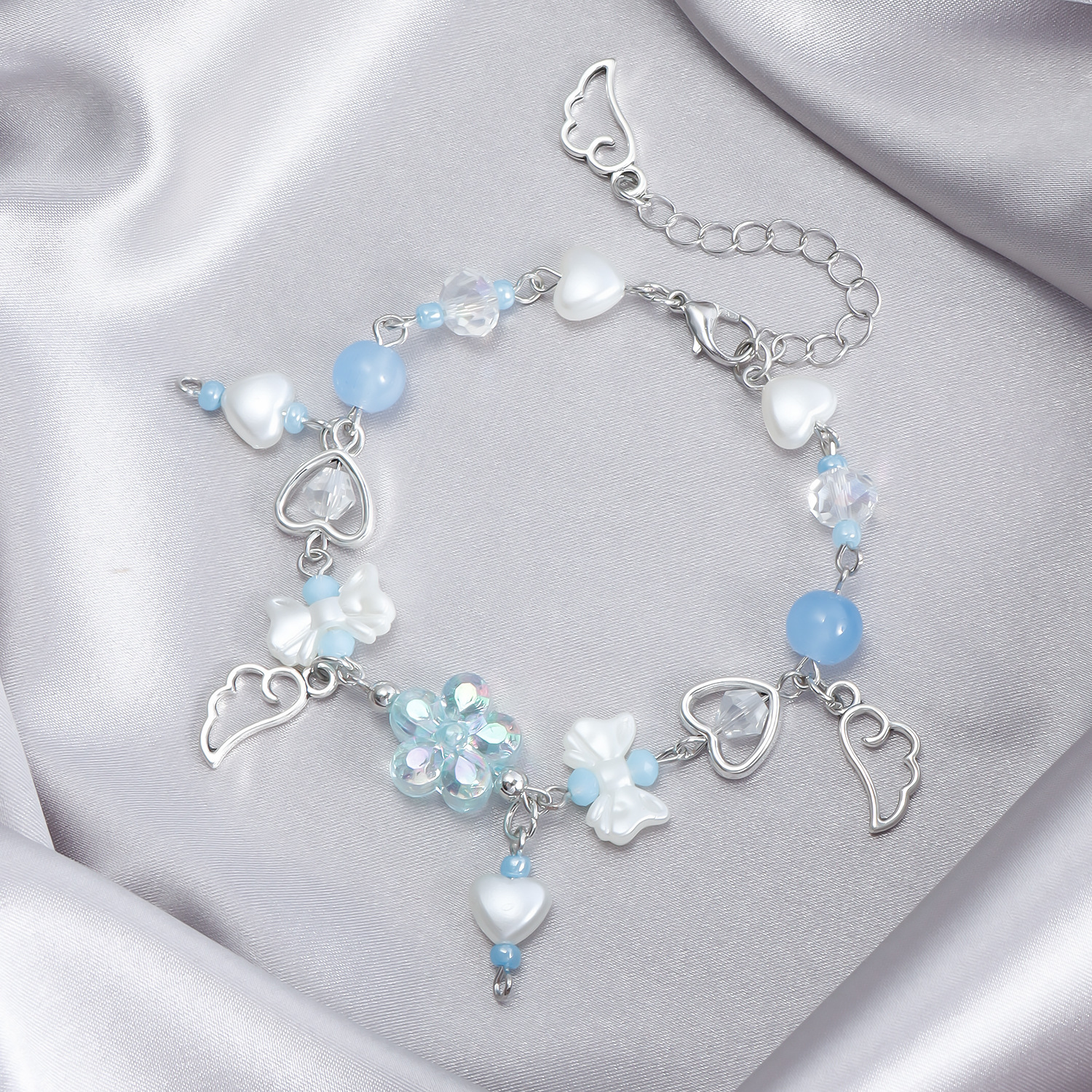 Little Red Riding Book Ice-transparent Color Tassel Bracelet Niche Design High-value Fairy Style Handmade Beaded Handmade Jewelry for Women