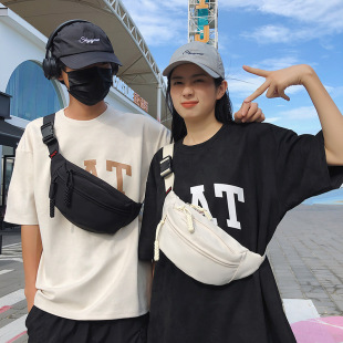 Chest Bag Simple Solid Color Crossbody Bag Casual Student New Fashion All-match Sports Riding Waist Bag Shoulder Bag