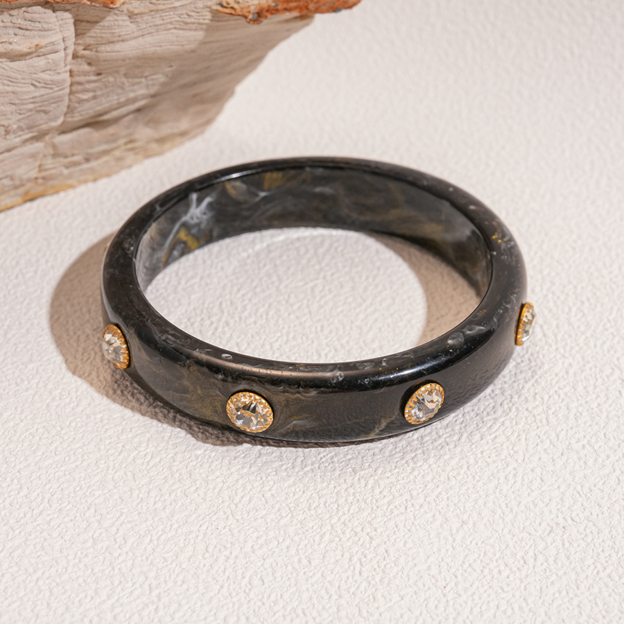 Brazalete de color geométrico de diamantes acrílico europeo y americano personalidad transfronteriza simple pulsera de nicho lujoso ligero de alta sensación de brazalete