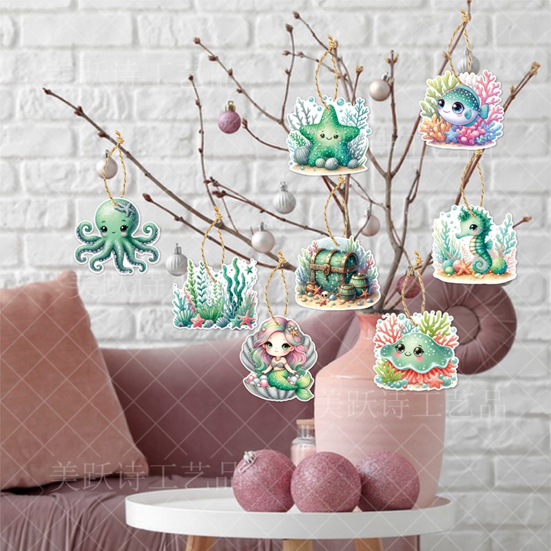 Decoración de fiesta de cumpleaños temática submarina colgante colgante colgante de verano fiesta de cumpleaños temática submarina colgante colgante