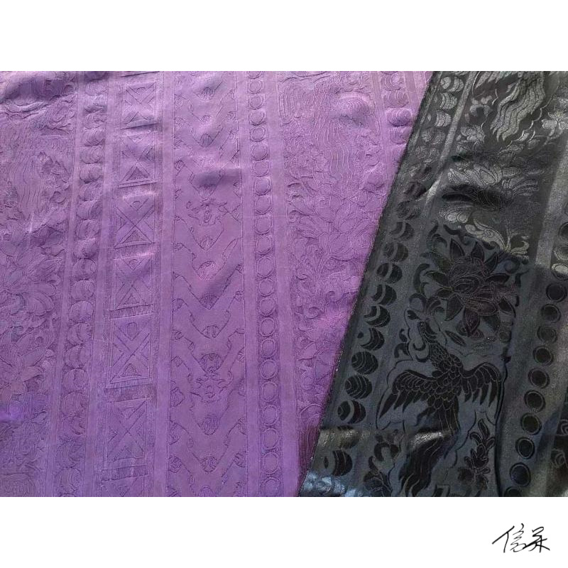 香云纱交织布料45姆罗香云纱重磅缎面旗袍面料皮子长袖优雅