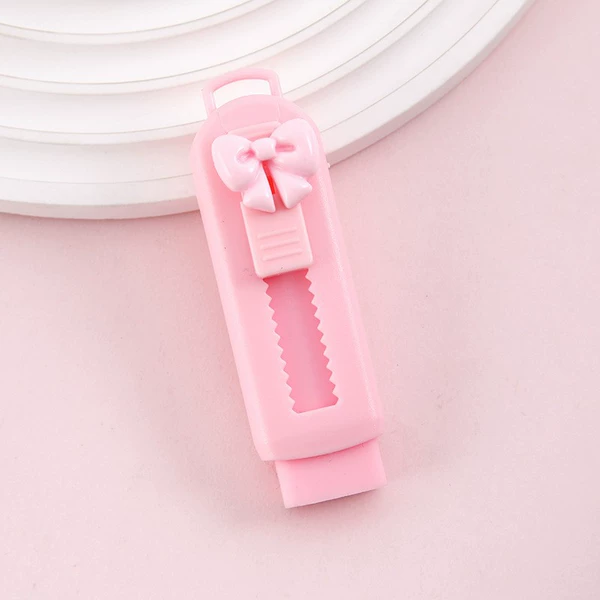 Fuchsia eraser with bow