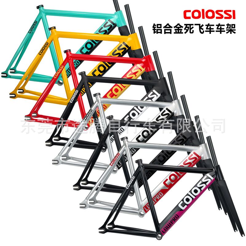 Colossi aluminum alloy fixed gear bike frame set manufacturer wholesale track bike 700C frame carbon fiber front fork