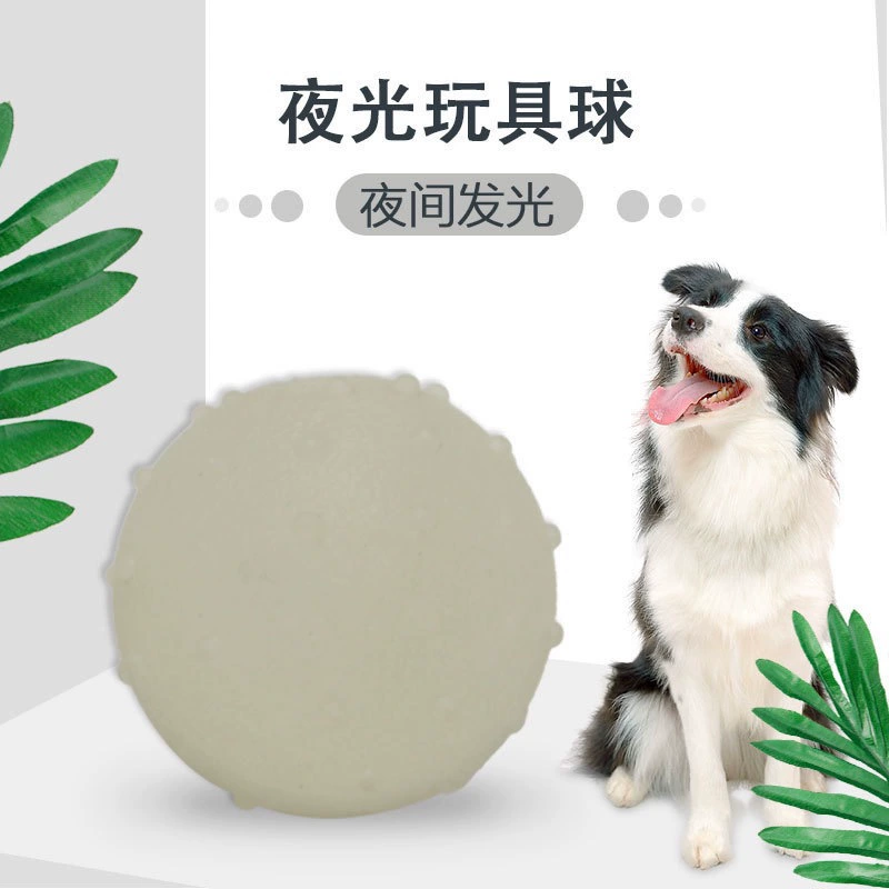 Pet Dog Игрушечный мяч Спортивный удар TPR светящийся резиновый эластический мяч Устойчивость к укусу Интерактивная тренировка для снятия скуки эластический мяч