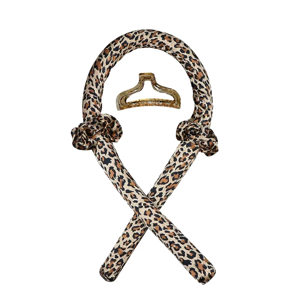 Leopard print (foam curling stick+clip+two hair circles)