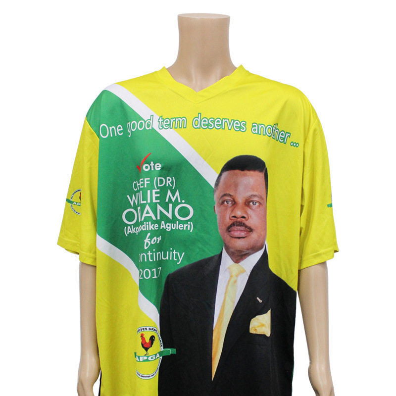 Disposable Presidential Portrait T-Shirts for Foreign Trade, Large Quantities of Cheap Polyester Advertising Shirts, Sublimation Election Clothing, Heat Transfer Printing