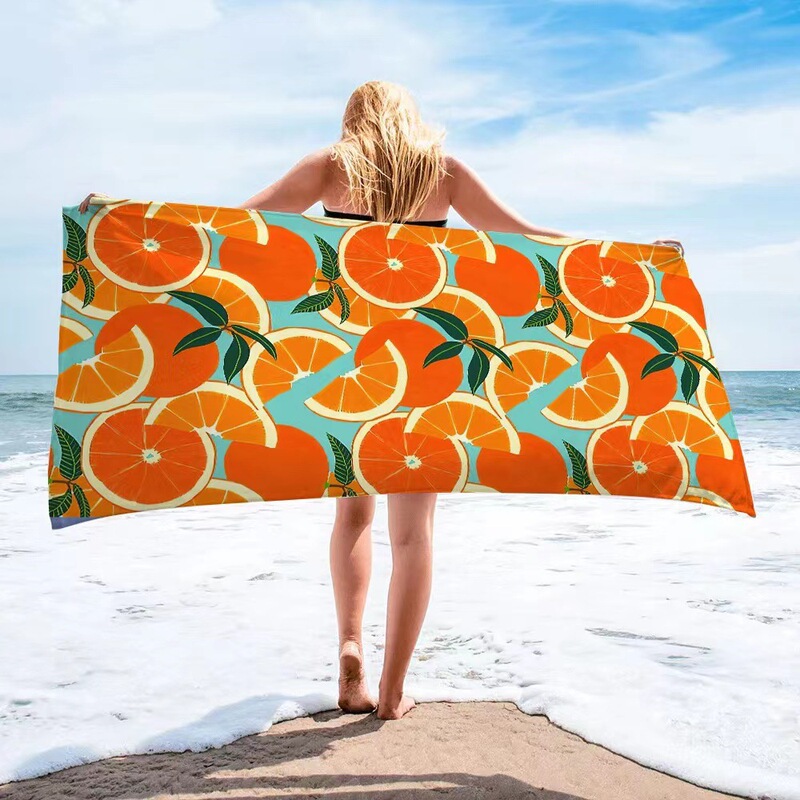 Wholesale Water-Absorbent Quick-Drying Beach Towel Vacation Swimming Beach Carpet Skin-Friendly Soft Lint-Free Reactive Printed Bath Towel