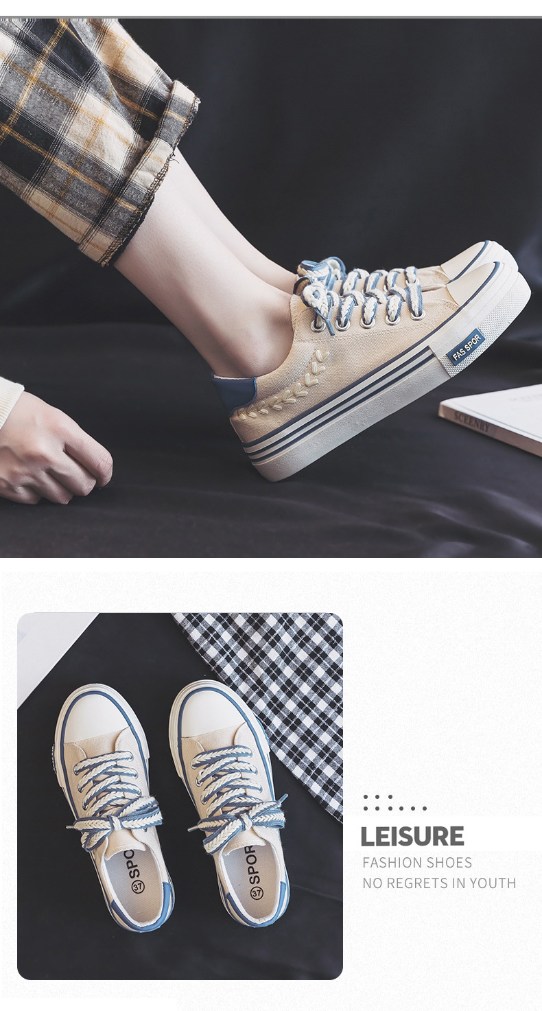 Suola spessa Instagram da donna in tela Maisui per scarpe da tavolo casual piccole e popolari primaverili versatili per bambini_voghion.com