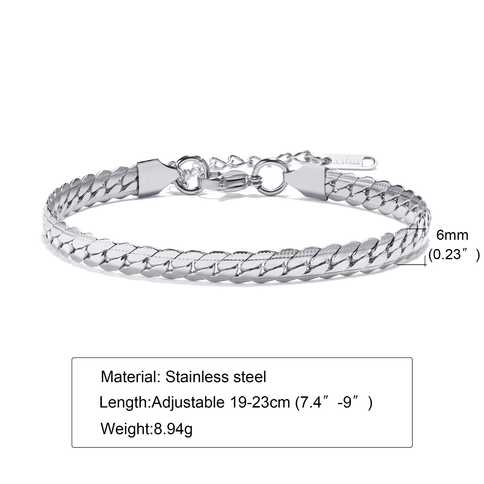 Rostfreier Stahl Einfacher Stil Einfarbig Armbänder display picture 1