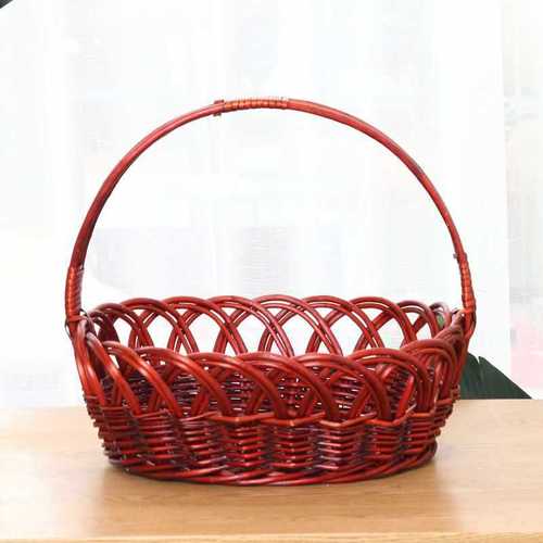Wicker shopping basket, fruit and vegetable packaging basket, flower basket, snack storage basket, dance prop basket, portable egg basket