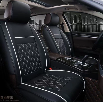 Seat cushion, seat cover: Four Seasons 5D Fully Surrounded - black-and-white-single-seat