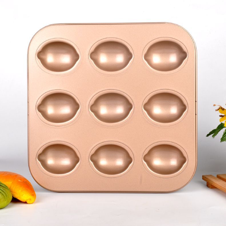 Qiantuan Seiko non-stick 6-piece cake baking pan, fruit lemon oven carbon steel baking pan, DIY pastry bread mold