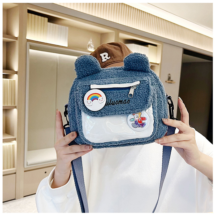 2022 Autumn and winter Edition Japanese cute plush bear bag, new Instagram cartoon student crossbody bag and single-shoulder bag undefined