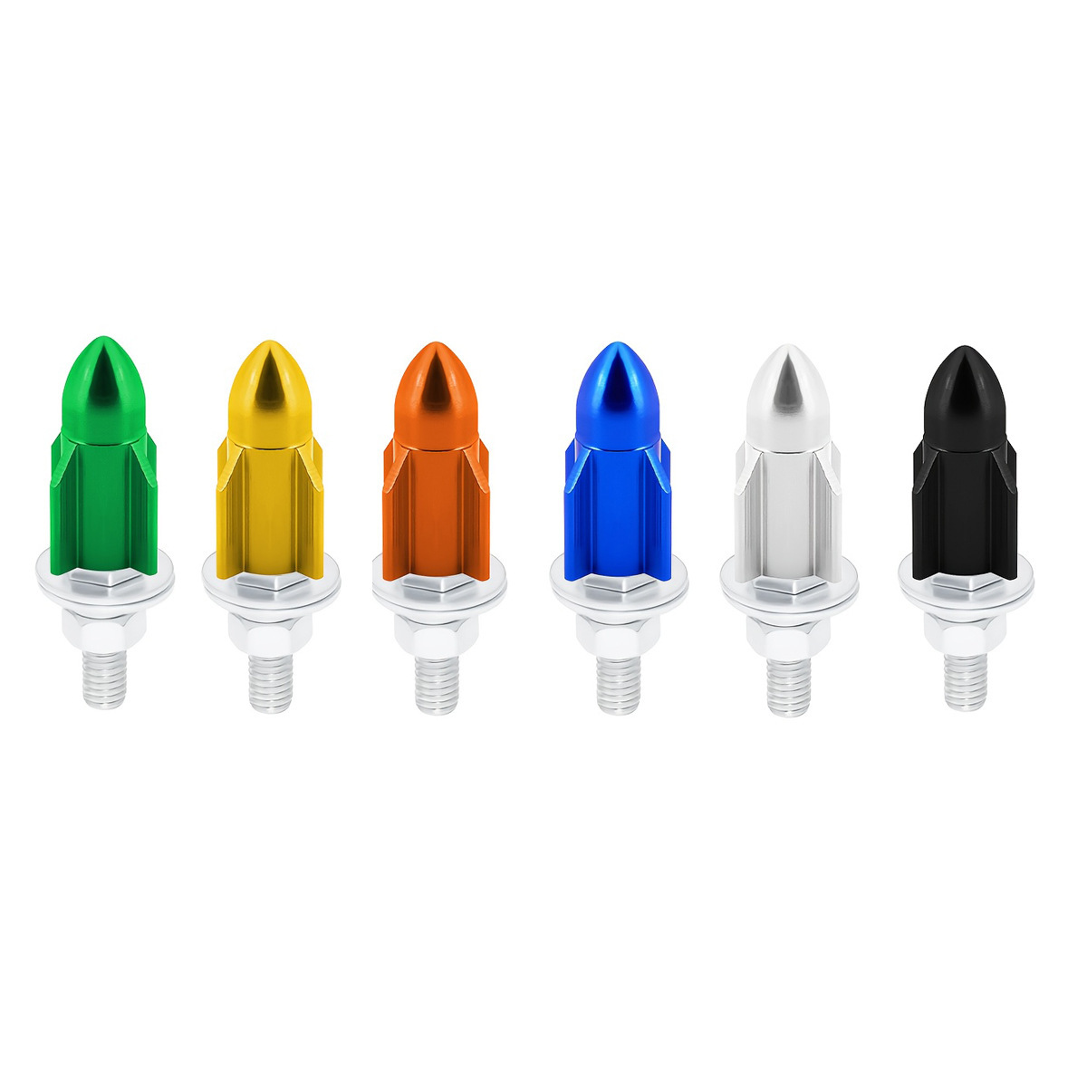 Parafusos de alumínio iridescente para matrícula de carro_voghion.com