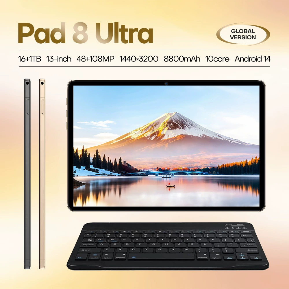 Планшет Pad8Ultra P68 10,1" Android, 3 ГБ ОЗУ, 32 ГБ ПЗУ, 3G-звонки и разблокировка по лицу