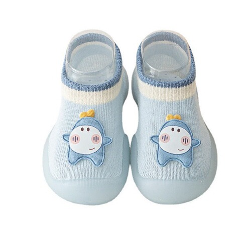 Spring and Autumn New Cute First Walking Shoes Cartoon Pattern Middle Calf Floor Socks Indoor Soft Sole Breathable Durable First Walking Socks