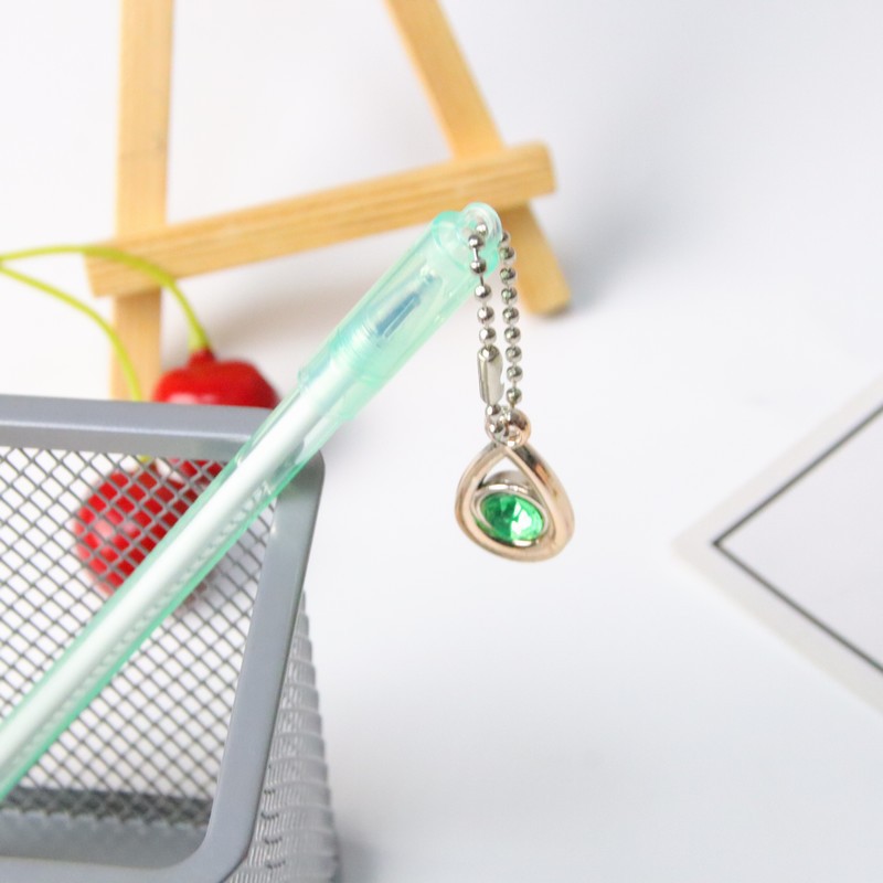 INS chica corazón colgando pluma lindo estudiante papelería colgante pluma de gel pluma de agua de cadena pluma de firma de Oficina Creativa