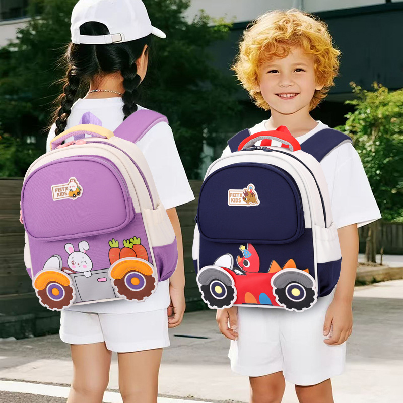 Nuevo lindo cartón de dibujos animados para niños y niñas mochila de jardín de infantes respirable cartón de dibujos animados preescolar mochila de niños de clase media y grande