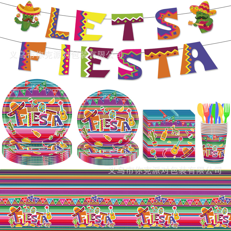 New Mexican Carnival Party Dinner Plate Day of the Dead Paper Plate Paper Cup Tissue Tablecloth Flag Festival Tableware New Mexican Carnival Party Dinner Plate Day of the Dead Paper Plate Paper Cup Tissue Tablecloth Flag Festival Tableware