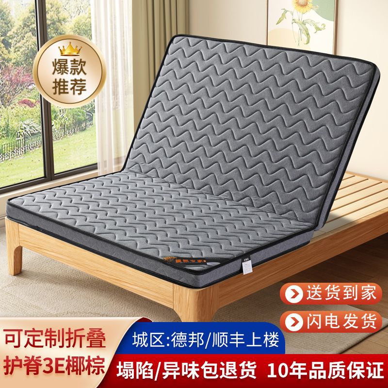 Modern Coconut Palm Mattress 1.8/1.5/1.2m Moderate Softness and Hardness Spine Protection Design 3E Coconut Palm Filling Simple Style Export