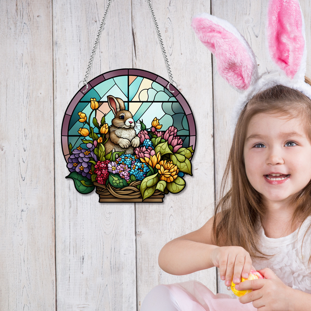 95g Weight pendant Home Textiles & Decor Type Acrylic Material Easter Festival Rabbit Pattern Casual, Elegant, Classical Style Easter Casual Elegant Classical Rabbit Arylic Party Supplies Decorations 130