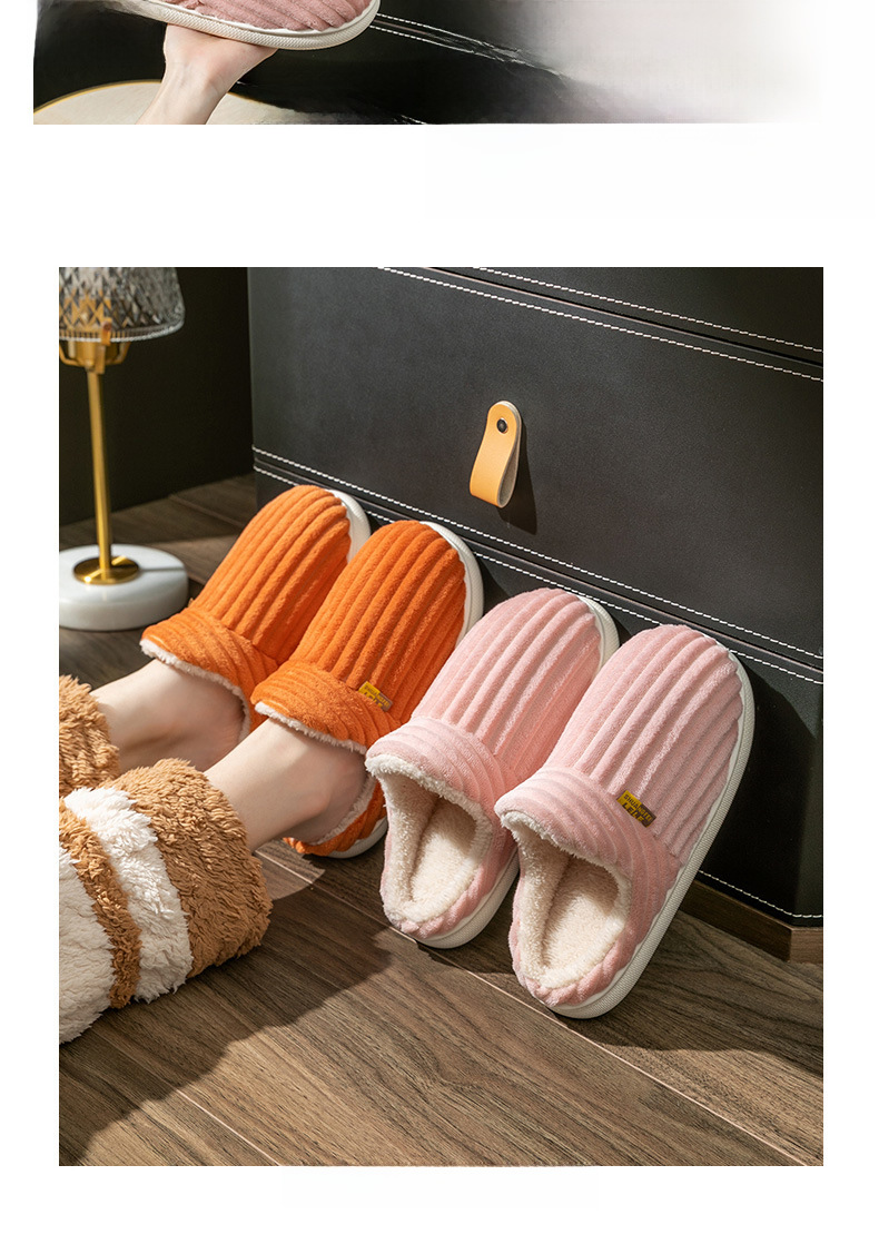 Warm Cotton Slippers For Couples Winter Indoor Moon Wool Shoes_voghion.com