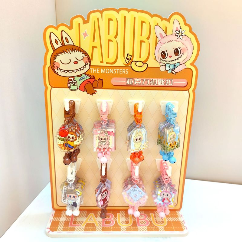 新しい labubu ラブブペンダントアクリルキーホルダー人形バッグ衣類靴と靴下アクセサリー卸売|undefined