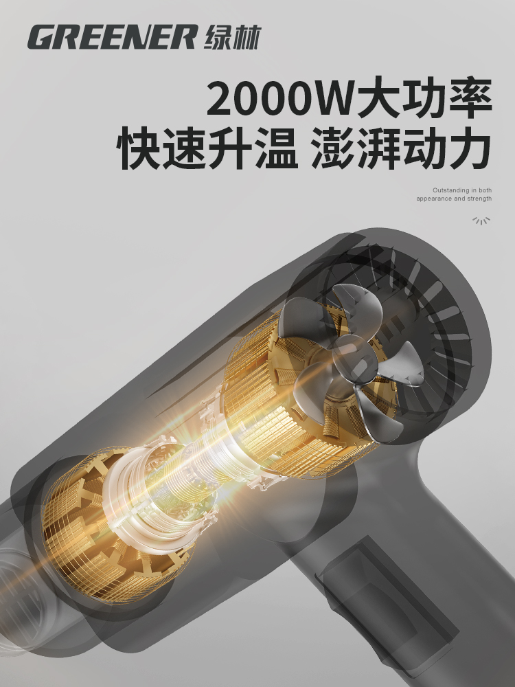 绿林热风枪小型工业级大功率风枪烤枪贴膜封膜机美缝塑料焊枪