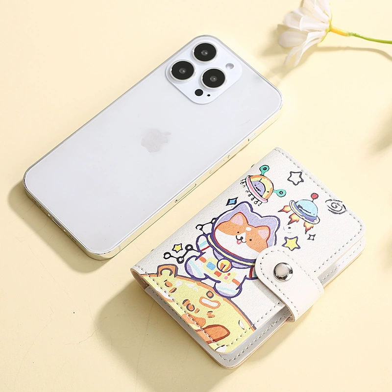 Кард-кейс-кошелек с cartoon-иллюстрацией — держатель для карт на руку/плечо, 20 карт + 2 документа, анти-магнитный