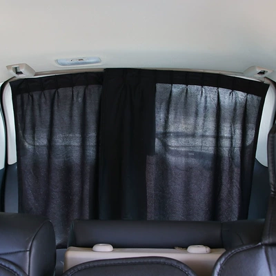 Car rear windshield curtain Car curtains - black-flat-cloth-rear-file