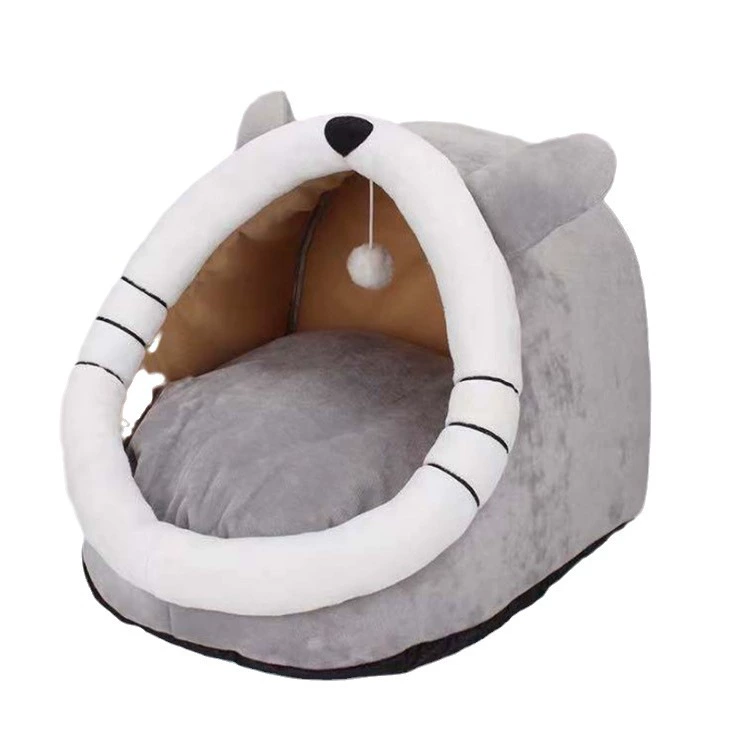 Кошачья нора (Котэ) полузакрытый домик для кошки на четыре сезона, плюшевый, размеры S/M/L