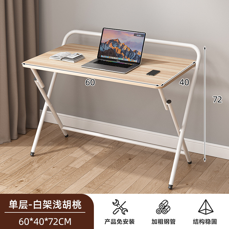 Mesa de computadora plegable, escritorio de escritorio plegable