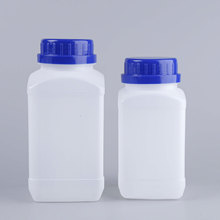 带内盖液体包装瓶 厂家批发蓝盖化工瓶白色加厚方形大口塑料瓶子