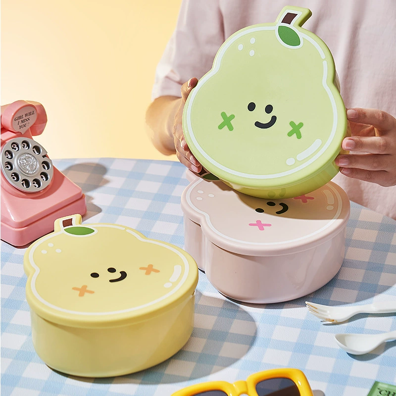 Ланч-бокс с грушей, весенний ланч-бокс для пикника, студенческий ланч-бокс с отделением, детский портативный ланч-бокс с героями мультфильмов