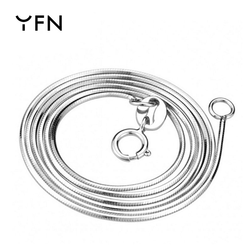 Yafini s925 sterling silver necklace octagonal snake bone chain silver jewelry women sweater chain jewelry manufacturers wholesale generation