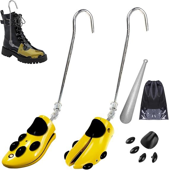 Cross-border shoe tree, adjustable shoe last, height and width extender for long and short boots, universal expander with shoehorn set