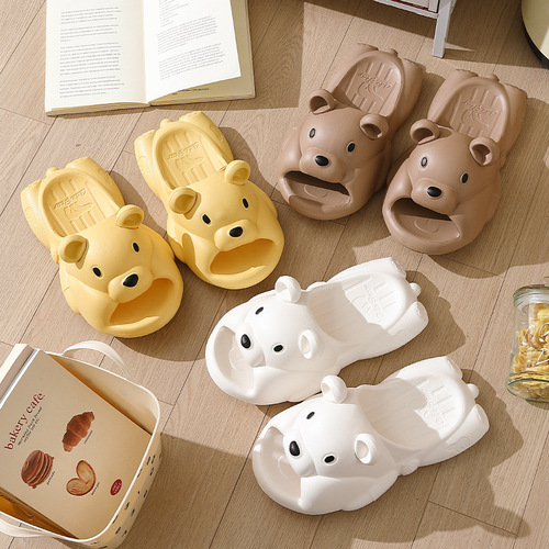 Cute Eva Slippers for Ladies Summer Outdoor Wear One-Piece Slippers Indoor Home Anti-Slip Footfeel Slippers for Women Summer Wholesale