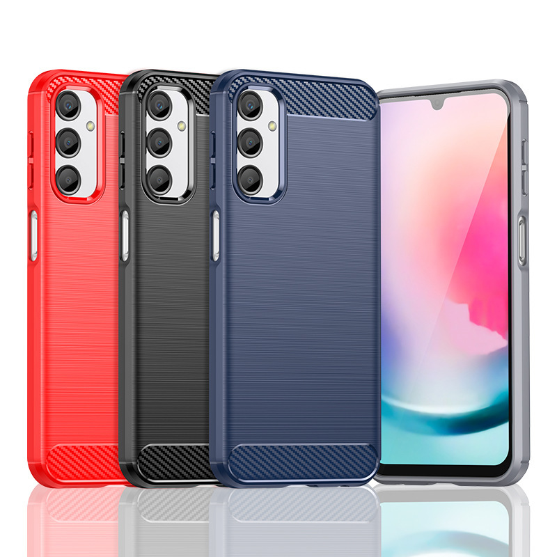 The New Model Is Suitable for Samsung A57 Mobile Phone Case A14 5g Brushed Carbon Fiber A56 Anti-Fall Protective Cover The New Model Is Suitable for Samsung A57 Mobile Phone Case A14 5g Brushed Carbon Fiber A56 Anti-Fall Protective Cover