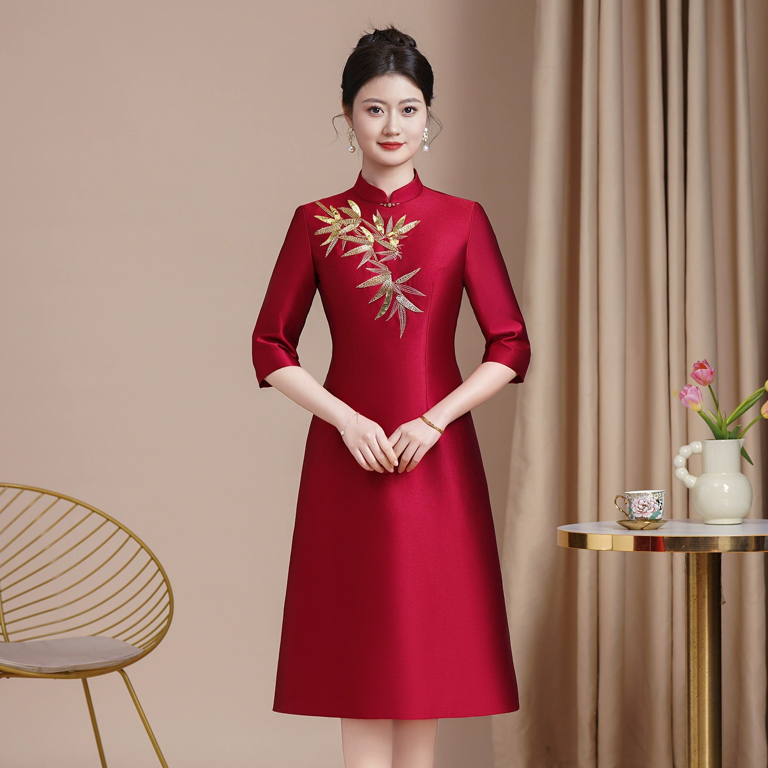 Новый национальный чонсам свадебный банкет чонсам