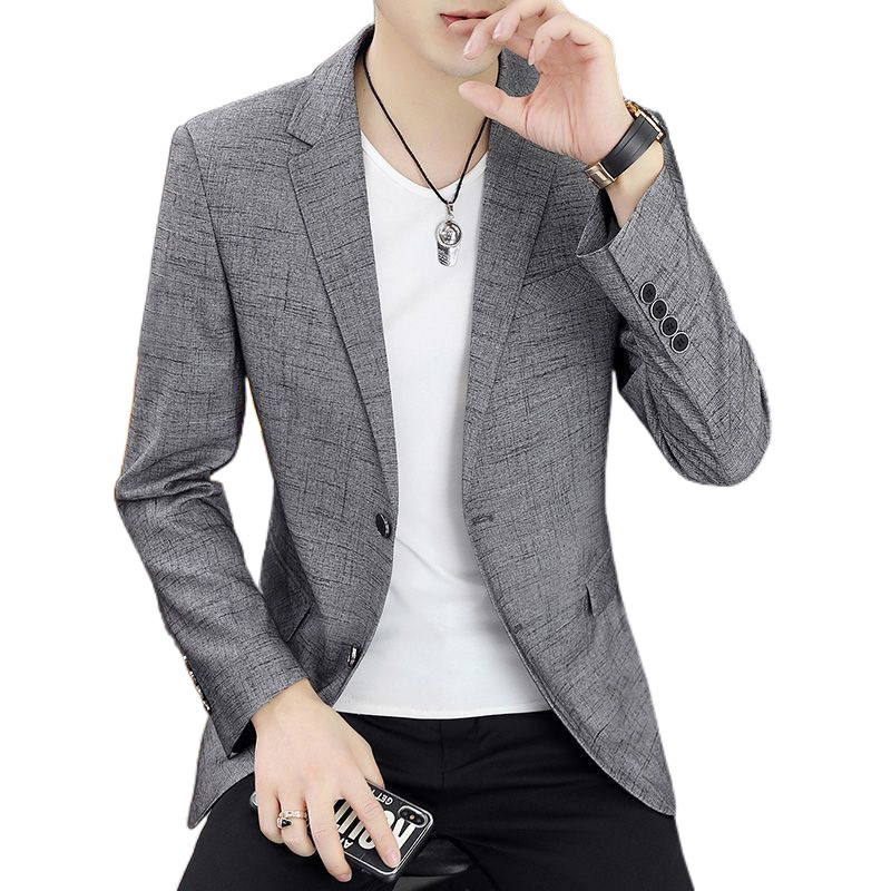 Men's spring trend casual thin classic suit jacket