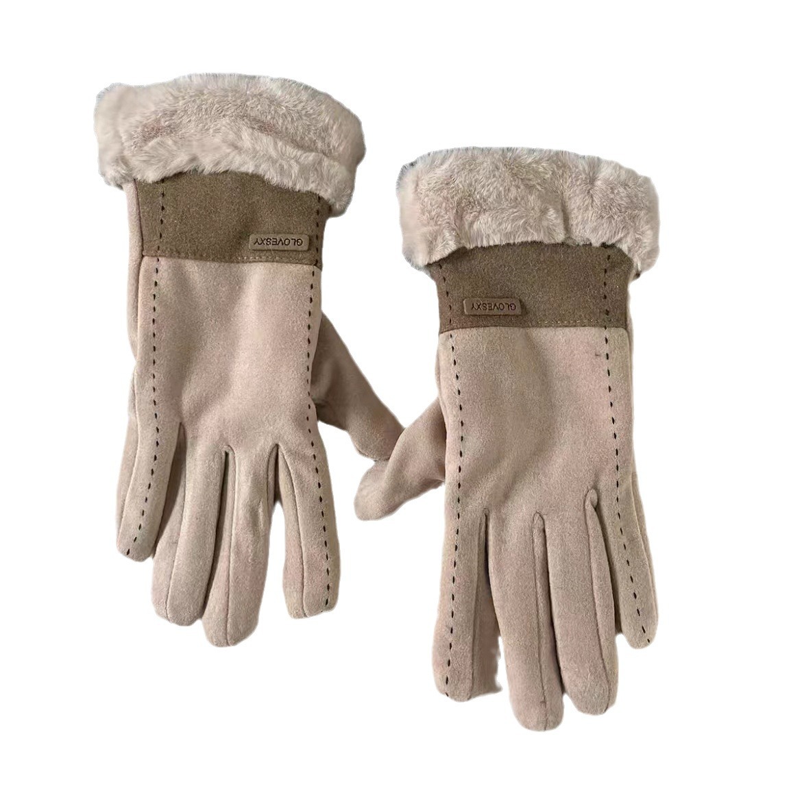 Otoño y invierno guantes cálidos para mujeres de terciopelo más grueso pantalla táctil para montar al aire libre guantes de moda a prueba de viento