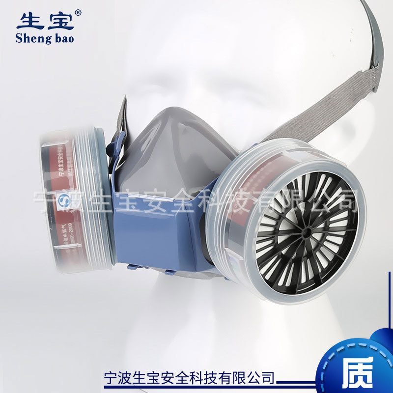 供应新款自吸过滤式防毒面具 半面罩防尘面具 硅胶防护面罩半面具